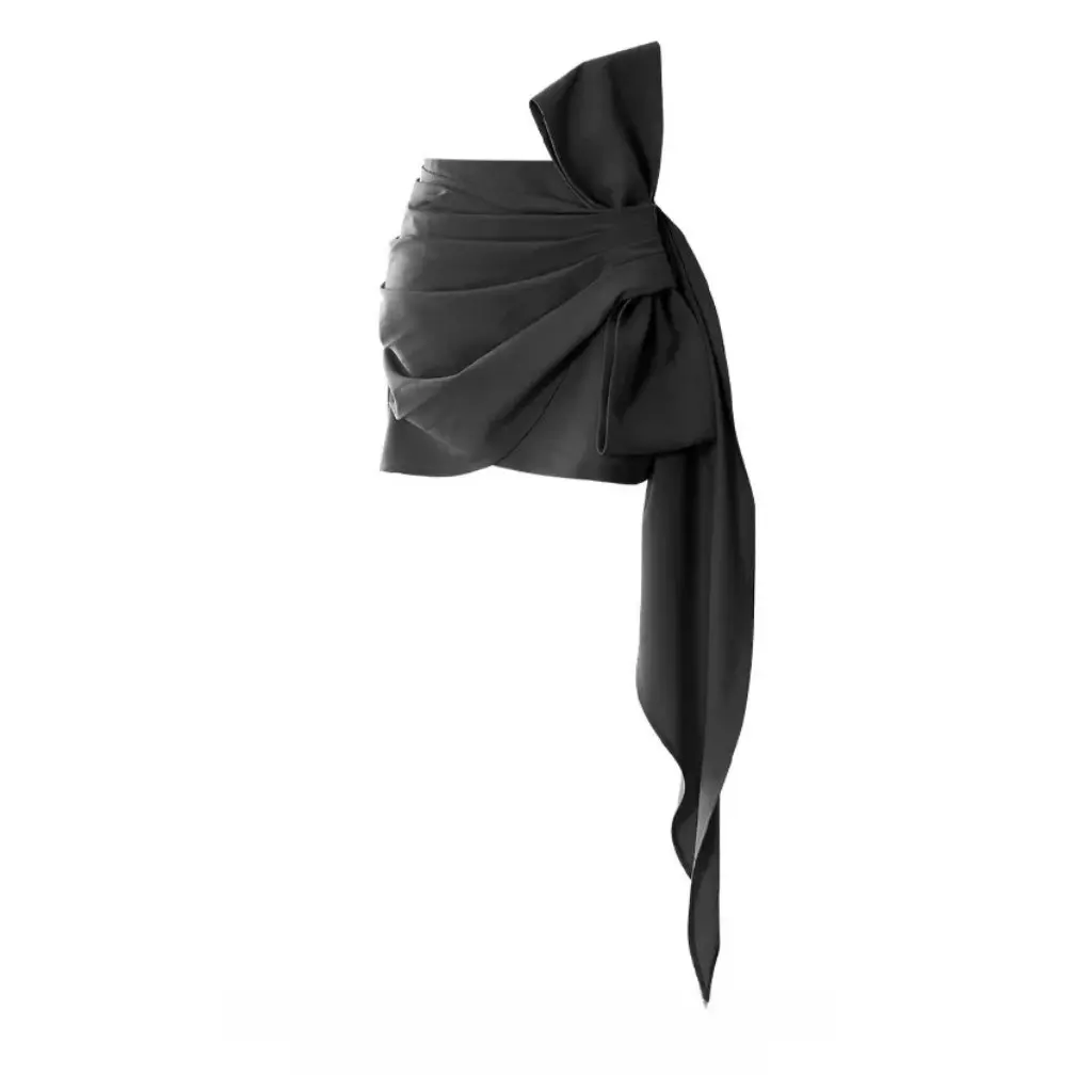 Design Sense High Waist Pleated Skirt for Women Elegant French Style Bow Ribbon Wrap Hip Spring Summer New 25 Years Short
Design Sense High Waist Pleated Skirt for Women Elegant French Style Bow Ribbon Wrap Hip Spring Summer New 25 Years Short