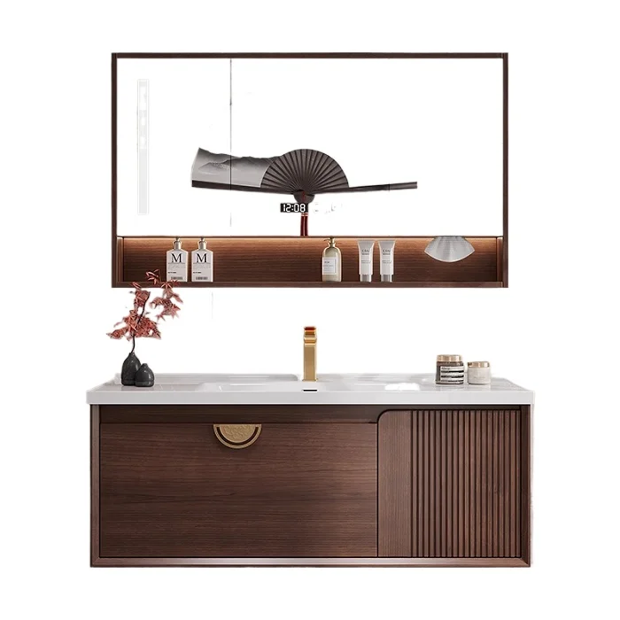 New Chinese bathroom cabinet combination toilet washbasin ceramic integrated smart mirror cabinet set
New Chinese bathroom cabinet combination toilet washbasin ceramic integrated smart mirror cabinet set