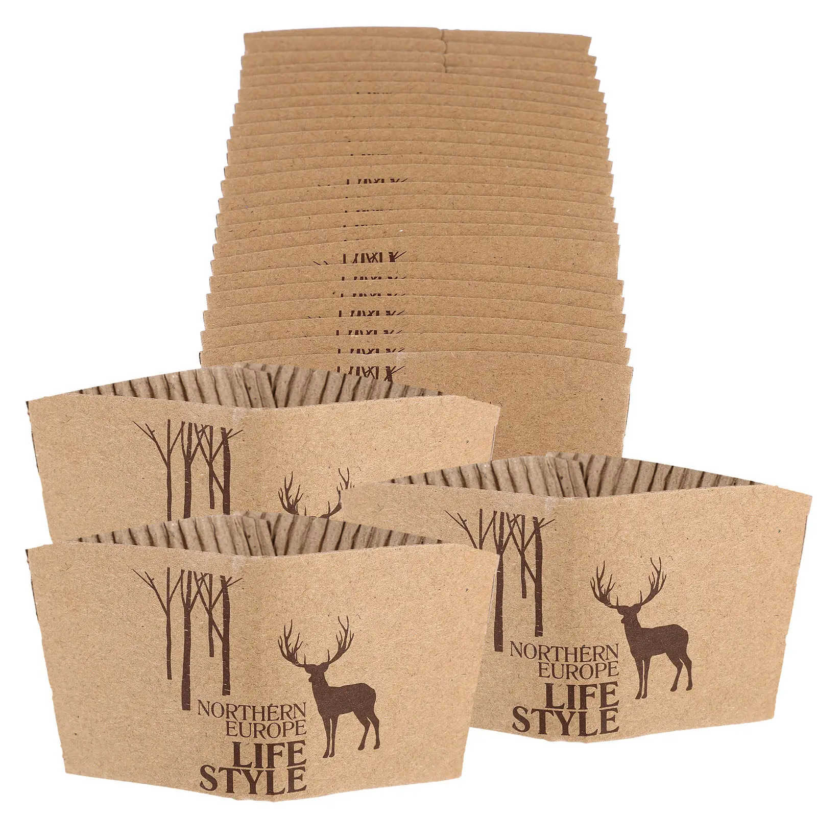 100 Pcs Insulation Sleeve Hot Cup Sleeves Coffee Paper Bottle Corrugated Holder
100 Pcs Insulation Sleeve Hot Cup Sleeves Coffee Paper Bottle Corrugated Holder