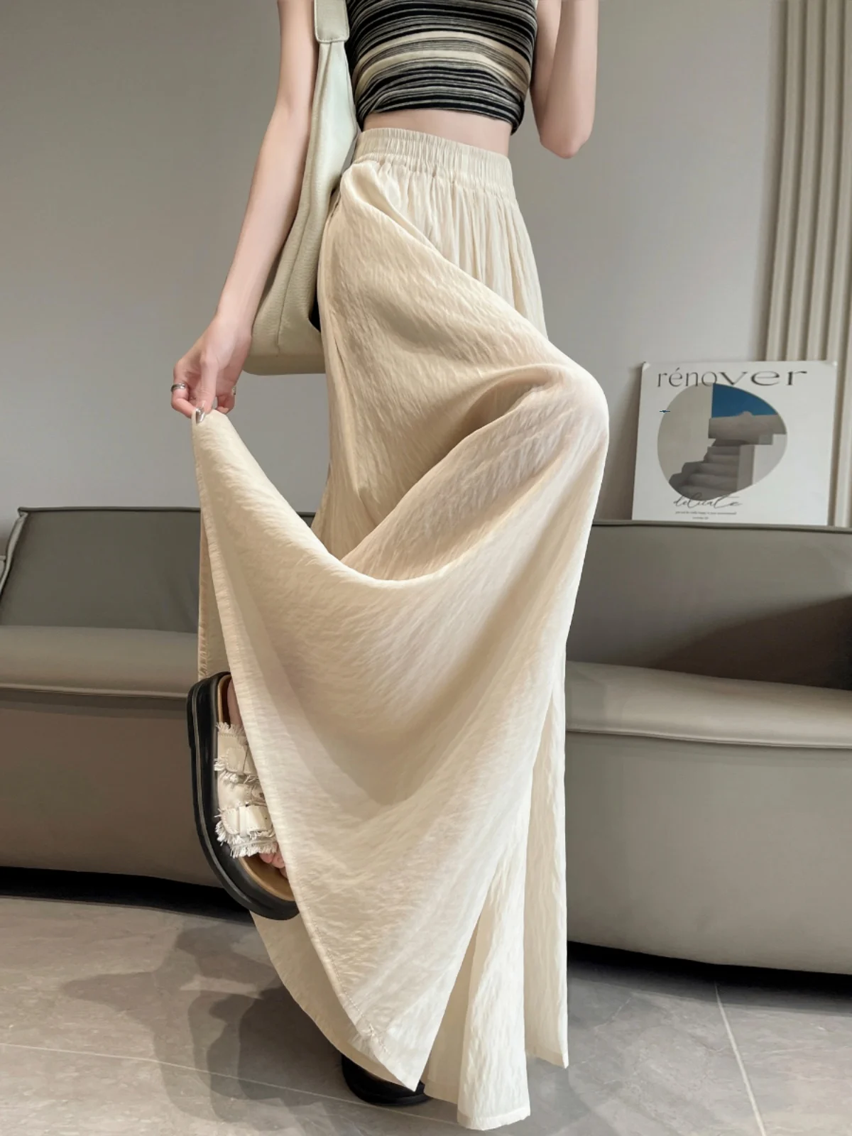 High Waist Loose Wide Leg Pants Silk Cotton Linen Women Summer Thin Linen Floor Length Sakamoto Skirt Pants
High Waist Loose Wide Leg Pants Silk Cotton Linen Women Summer Thin Linen Floor Length Sakamoto Skirt Pants
