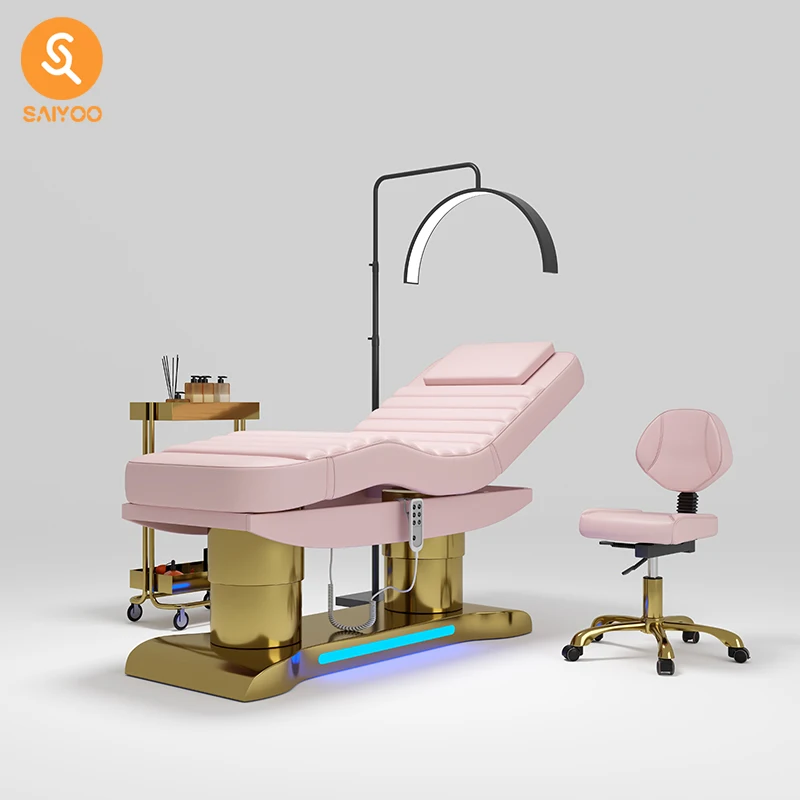 4 Motor Pink Massage Bed with Remote Control Pleated Stripe Design Without Armrests
4 Motor Pink Massage Bed with Remote Control Pleated Stripe Design Without Armrests