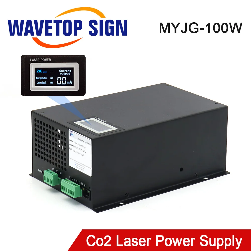WaveTopSign MYJG-100W 80-100W CO2 Laser Power Supply for CO2 Laser Engraving and Cutting Machine
WaveTopSign MYJG-100W 80-100W CO2 Laser Power Supply for CO2 Laser Engraving and Cutting Machine