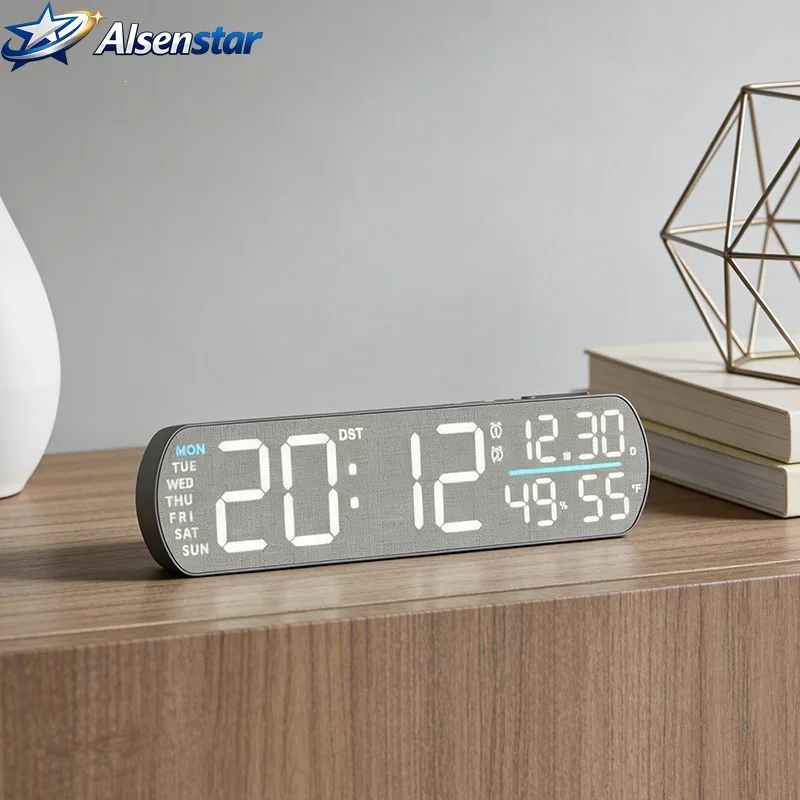 Wood Grain Simple Digital Clock Multifunctional LED Clock Tabletop Alarm Clock Wall Mounted for Living Room Bedroom Home
Wood Grain Simple Digital Clock Multifunctional LED Clock Tabletop Alarm Clock Wall Mounted for Living Room Bedroom Home