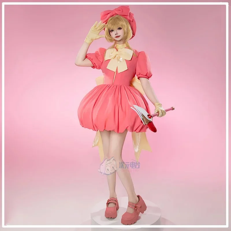Anime CardCaptor Sakura Cosplay Costume Women Cute Bow Princess Dress Hat Gloves Suit Kinomoto Sakura Uniform Christmas Costume
Anime CardCaptor Sakura Cosplay Costume Women Cute Bow Princess Dress Hat Gloves Suit Kinomoto Sakura Uniform Christmas Costume