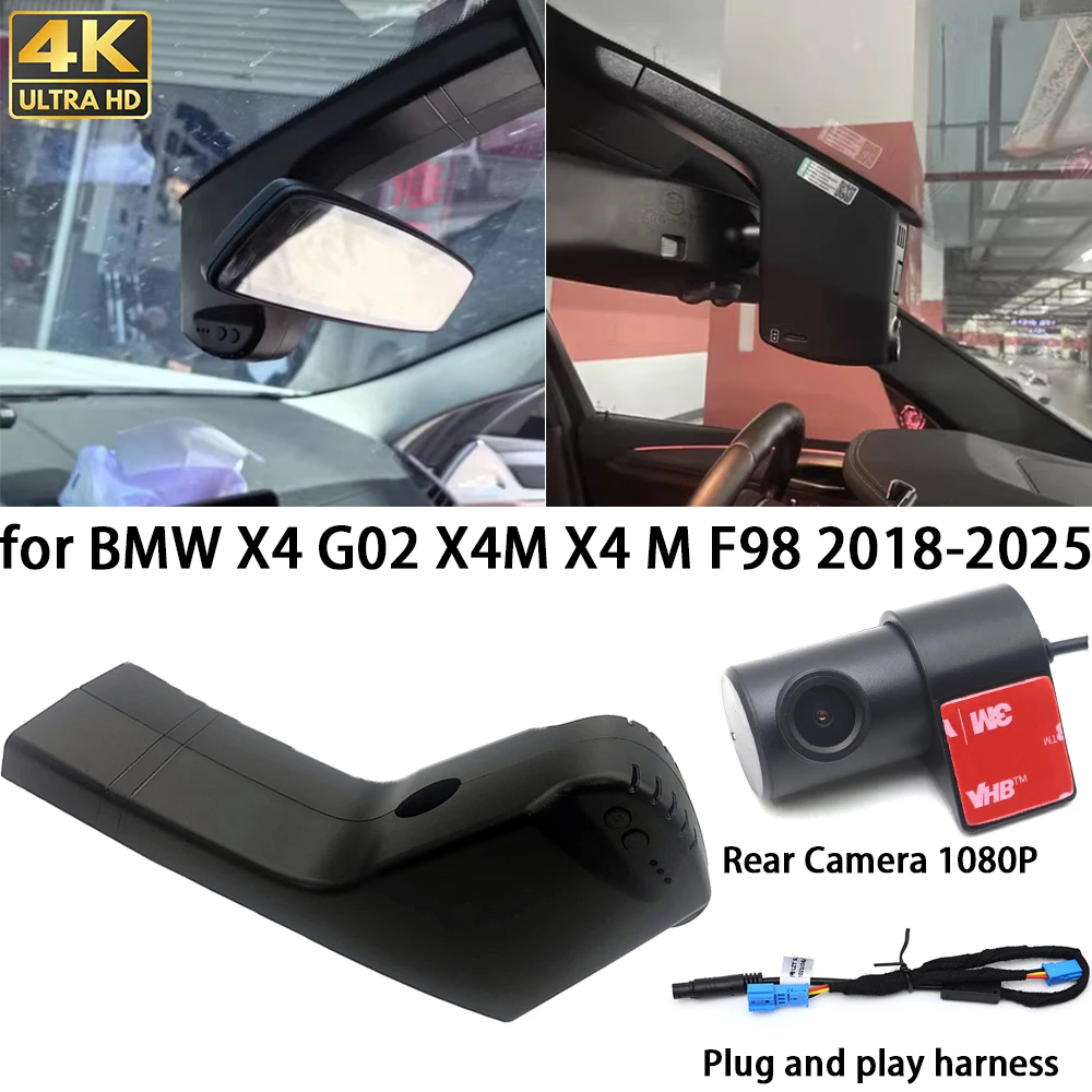 for BMW X4 G02 X4M X4 M F98 2018-2025 4K Dash Cam Front Rear Camera DVR Plug and Play Video Recorder 24h Record Night Vision
for BMW X4 G02 X4M X4 M F98 2018-2025 4K Dash Cam Front Rear Camera DVR Plug and Play Video Recorder 24h Record Night Vision