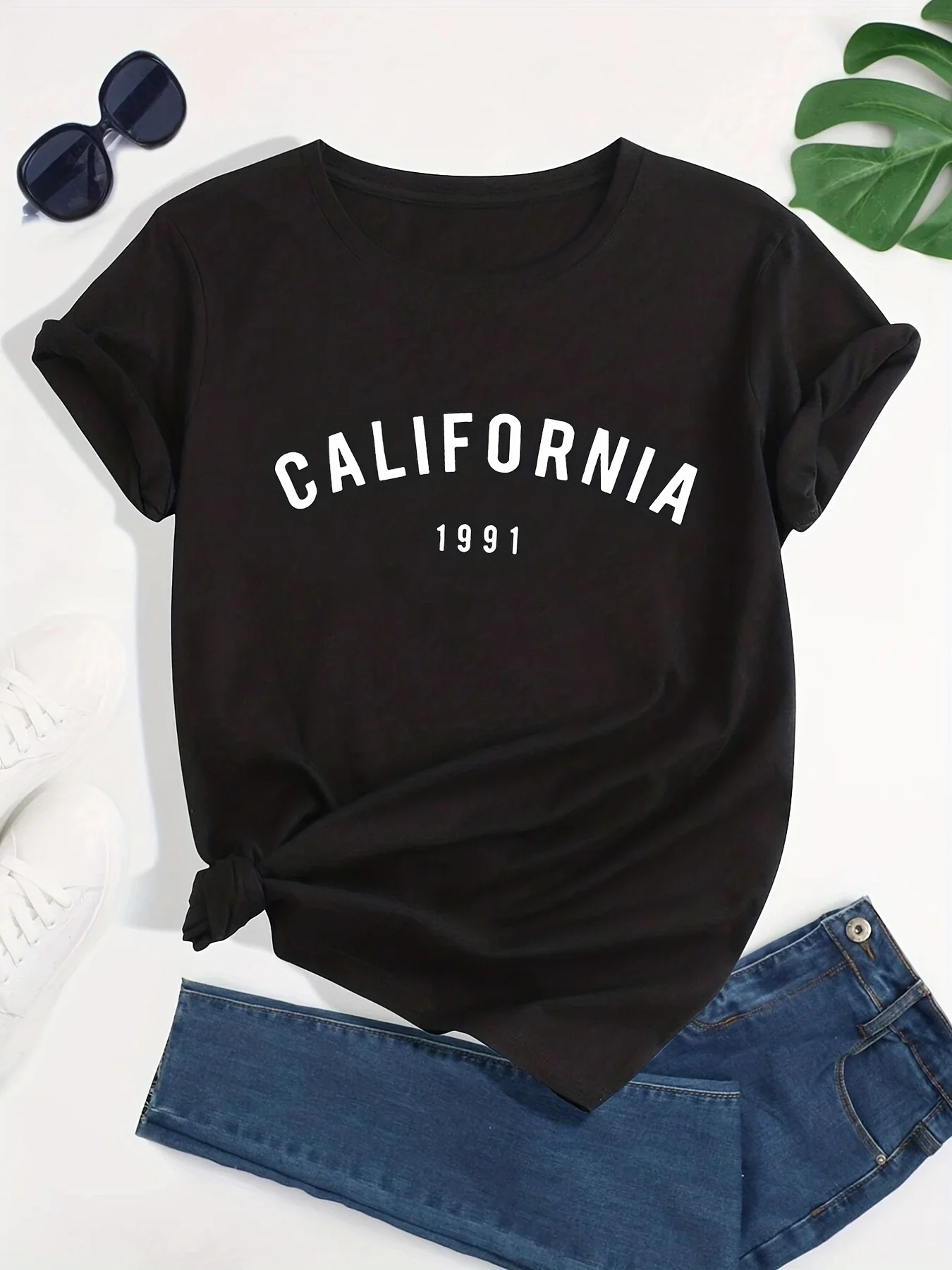 California Chic -Soft Crew Neck Short Sleeve T-Shirt with Graphic Print,Versatile Casual Tops for Everyday Style-Womens Clothing
California Chic -Soft Crew Neck Short Sleeve T-Shirt with Graphic Print,Versatile Casual Tops for Everyday Style-Womens Clothing