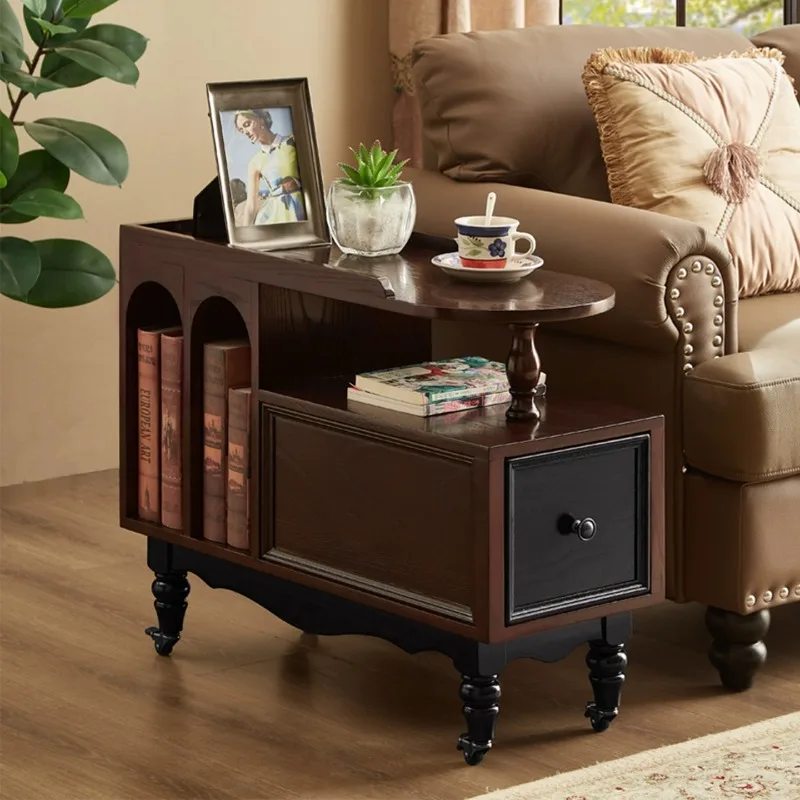 American solid wood edge few European retro sofa corner few living room phone table coffee
American solid wood edge few European retro sofa corner few living room phone table coffee