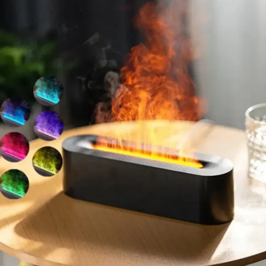 Новейший RGB-аромадиффузор с эффектом пламени, USB-увлажнитель, Настольная имитация ночной памяти, 7 цветов
Новейший RGB-аромадиффузор с эффектом пламени, USB-увлажнитель, Настольная имитация ночной памяти, 7 цветов