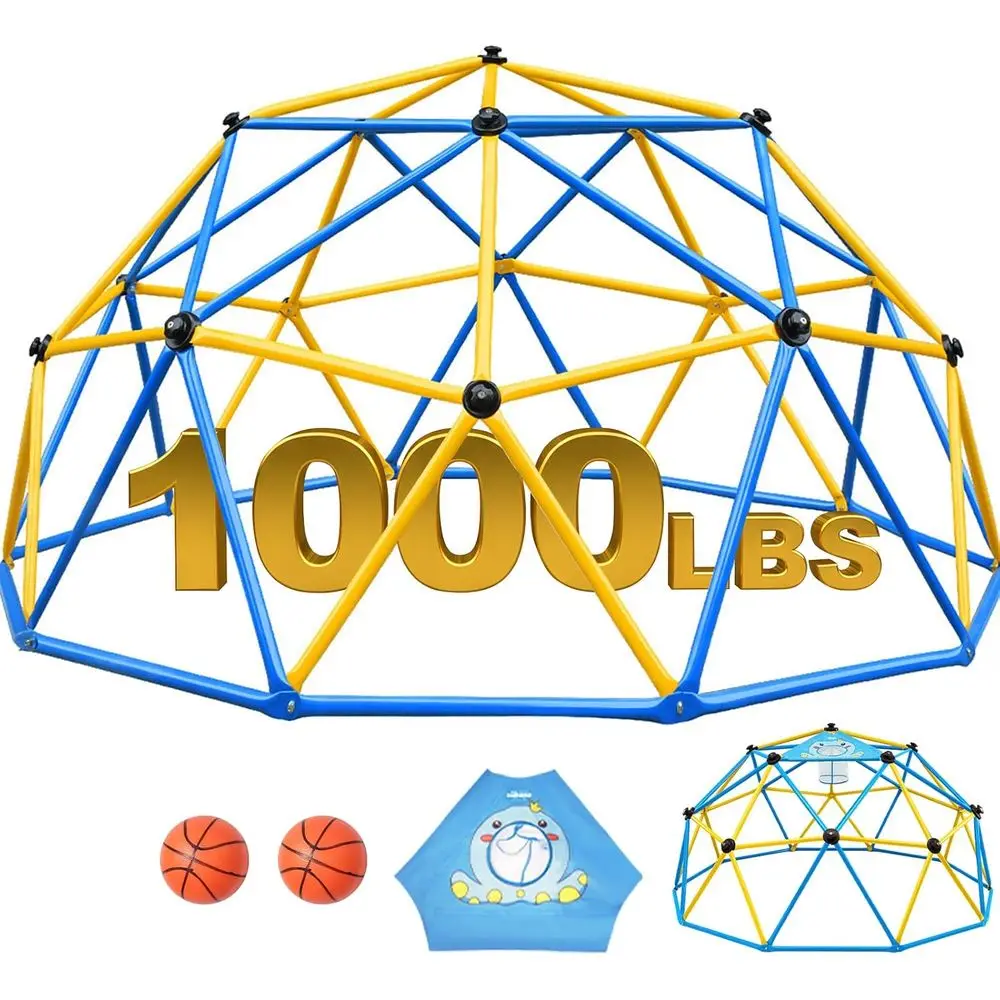 Zupapa 10T ClimDome, Outdoor Jungle Gym or Kids with ClimGrip - Geometric Dome Climber Supports 1000LBS Outdoor Playset and Easy
Zupapa 10T ClimDome, Outdoor Jungle Gym or Kids with ClimGrip - Geometric Dome Climber Supports 1000LBS Outdoor Playset and Easy
