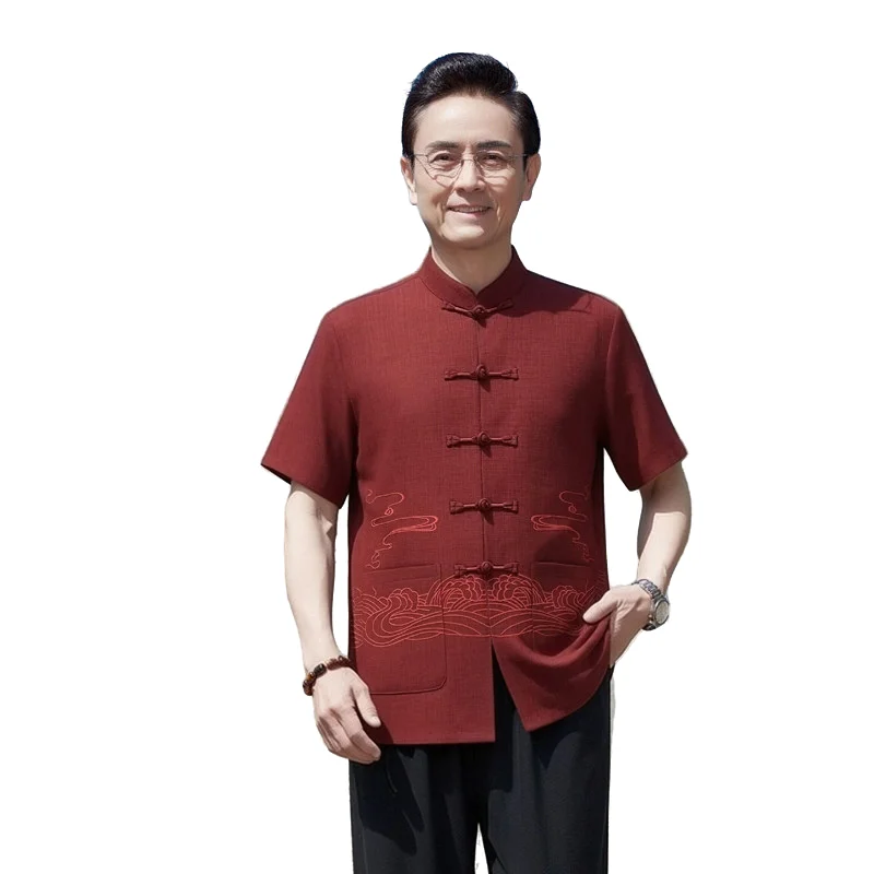 【Shirt Pants】Men's Tang Suit Set New Summer Chinese Style Thin Cotton Linen Blend Park Walk Casual Traditional National Costume
【Shirt Pants】Men's Tang Suit Set New Summer Chinese Style Thin Cotton Linen Blend Park Walk Casual Traditional National Costume