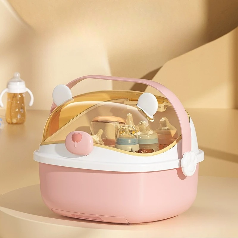 Baby Bottle Storage Box with Lid, Dustproof Tableware Drain Rack, Large Capacity Organizer, Transparent Easy Clean, Anti-Insect
Baby Bottle Storage Box with Lid, Dustproof Tableware Drain Rack, Large Capacity Organizer, Transparent Easy Clean, Anti-Insect