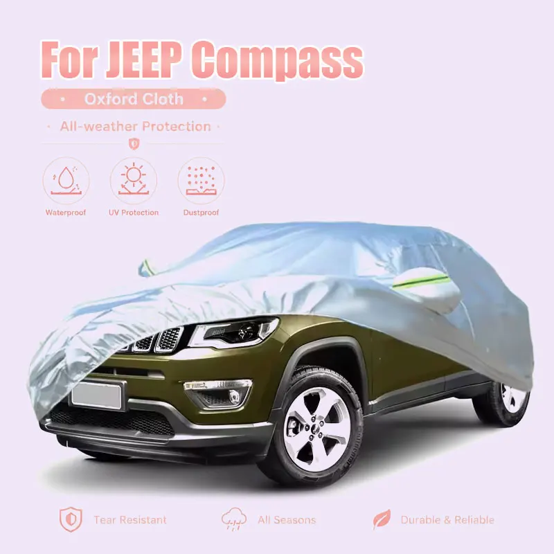For Jeep Compass Full Car Cover Reflective Strips Waterproof Snowproof Dustproof UV Protection Exterior Accessories
For Jeep Compass Full Car Cover Reflective Strips Waterproof Snowproof Dustproof UV Protection Exterior Accessories