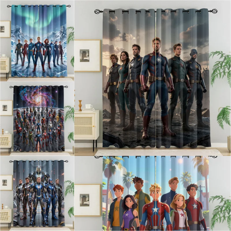 Aurora Superhero Team Curtains 2 Panels Light Blocking Rate 85% Printed Darkening Decoration Curtains for Teens Bedroom
Aurora Superhero Team Curtains 2 Panels Light Blocking Rate 85% Printed Darkening Decoration Curtains for Teens Bedroom