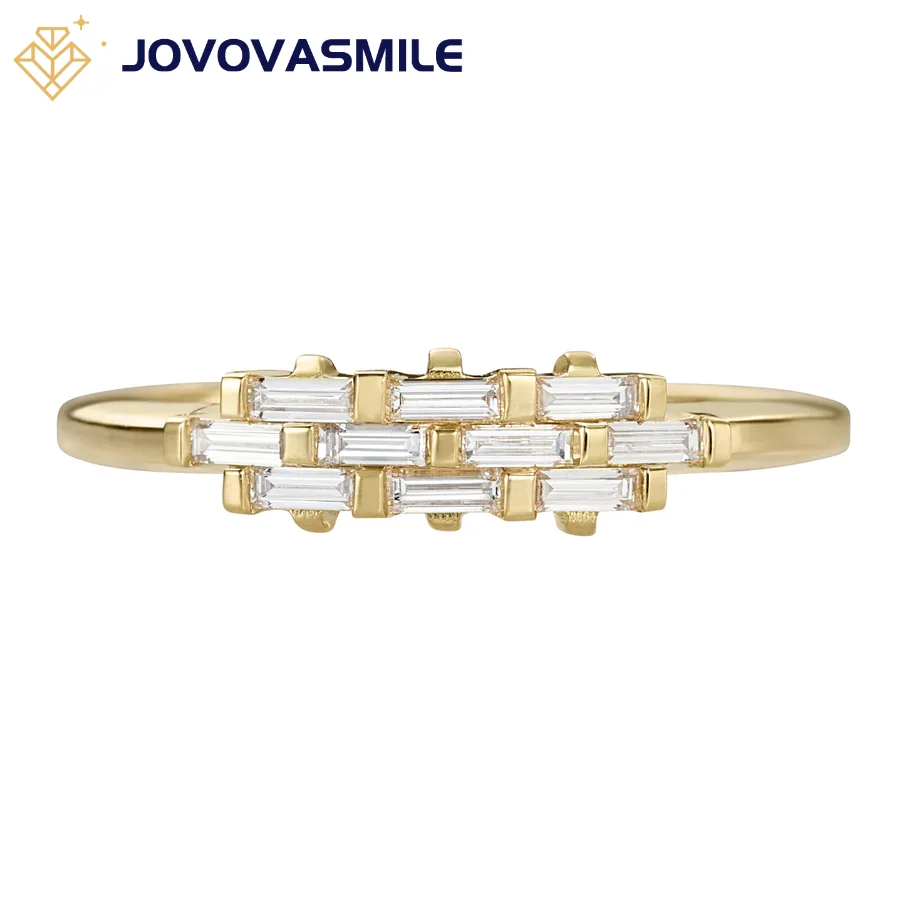JOVOVASMILE 18k Solid Gold Moissanite Baguette Cut Wedding Rings Basket Weave Pattern Handmade Jewelry For Woman Accessores
JOVOVASMILE 18k Solid Gold Moissanite Baguette Cut Wedding Rings Basket Weave Pattern Handmade Jewelry For Woman Accessores