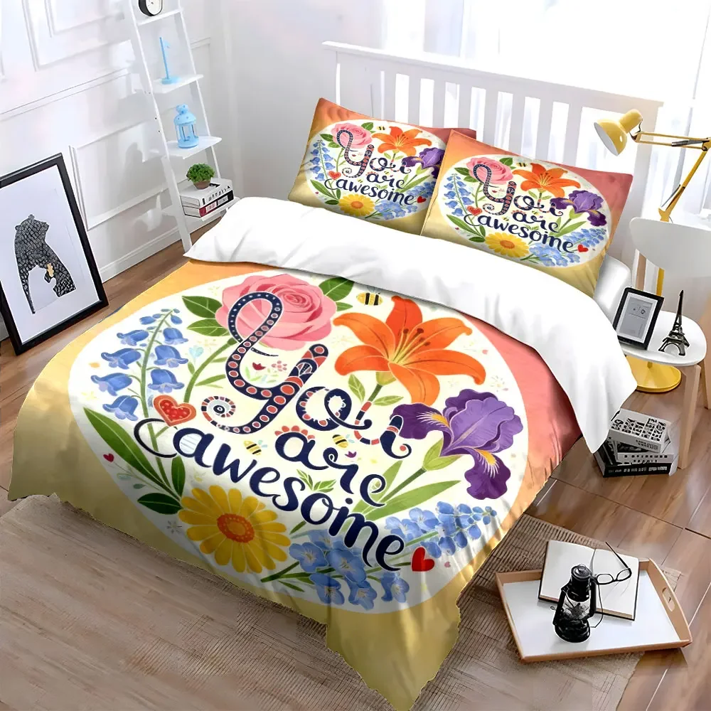Floral Three-Piece Gift Set Soft Comfortable Duvet Cover Bedding Set Included 1*Duvet Cover & 2*Pillowcases, gift
Floral Three-Piece Gift Set Soft Comfortable Duvet Cover Bedding Set Included 1*Duvet Cover & 2*Pillowcases, gift