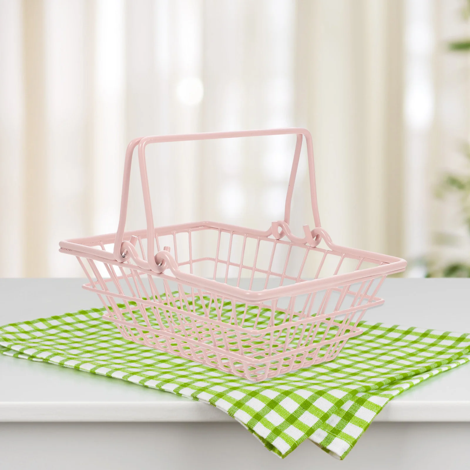 1Pcs Pink Shopping Basket Iron Art Storage Container Practical Home Organizer Iron Art Basket Sundries Container
1Pcs Pink Shopping Basket Iron Art Storage Container Practical Home Organizer Iron Art Basket Sundries Container