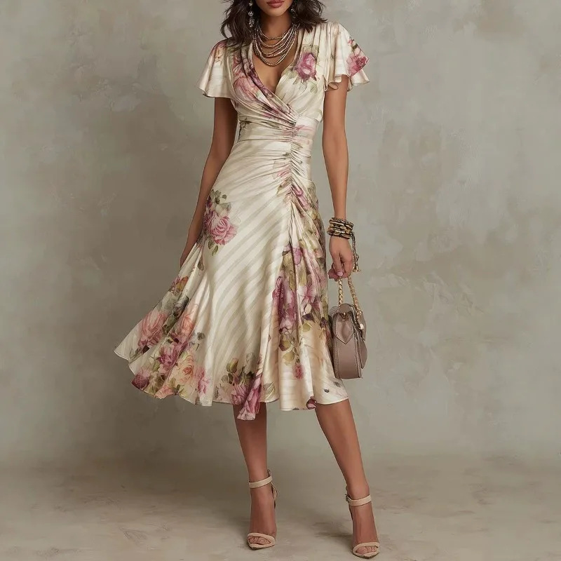The New Cross-border Spring and Summer Fashion and Casual Printed Pleated Floral Women's Dress Is Fashionable for Commuting New
The New Cross-border Spring and Summer Fashion and Casual Printed Pleated Floral Women's Dress Is Fashionable for Commuting New