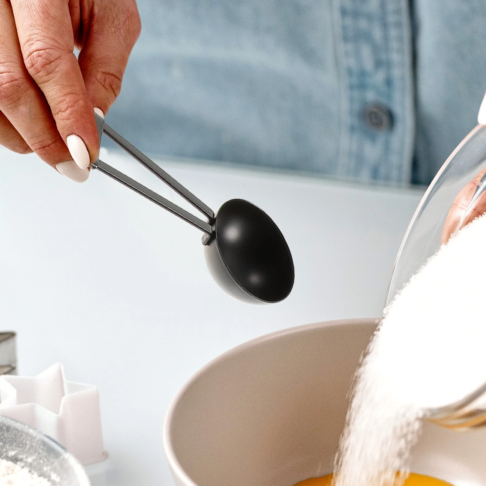 5Pcs Measuring Spoon Set Black Stainless Steel Nesting Kitchen Baking Tool Kit Precise Dry Liquid Ingredient Measure
5Pcs Measuring Spoon Set Black Stainless Steel Nesting Kitchen Baking Tool Kit Precise Dry Liquid Ingredient Measure