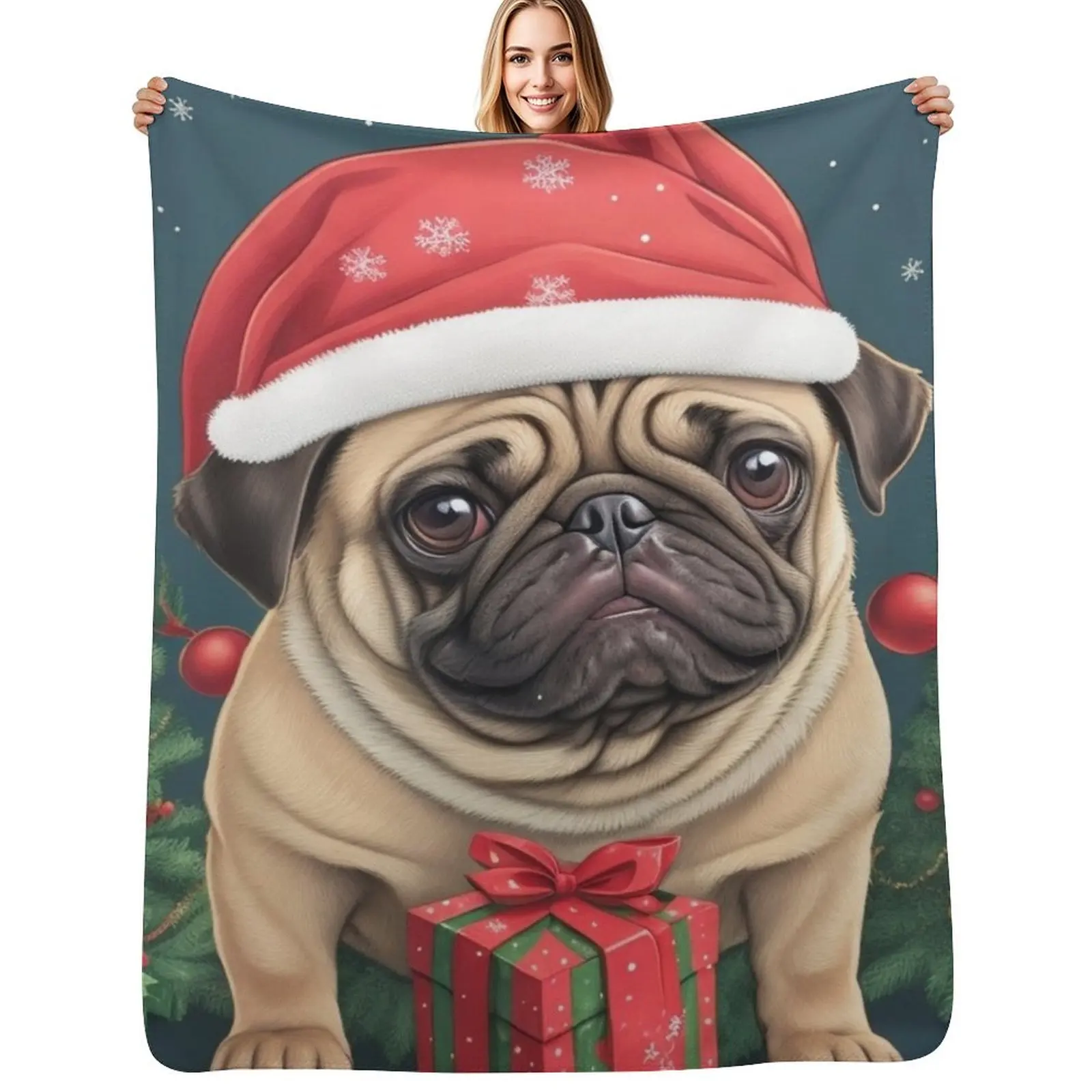 black pug christmas Throw Blanket Hairy Single Fashion Sofas Luxury Throw Blanket
black pug christmas Throw Blanket Hairy Single Fashion Sofas Luxury Throw Blanket