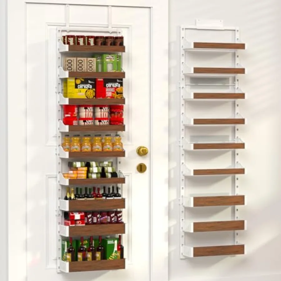 Over the Door Pantry Organizer: Pantry Organization and Storage with Hanging Basket - Metal Spice Rack Adjustable Shelves for K
Over the Door Pantry Organizer: Pantry Organization and Storage with Hanging Basket - Metal Spice Rack Adjustable Shelves for K