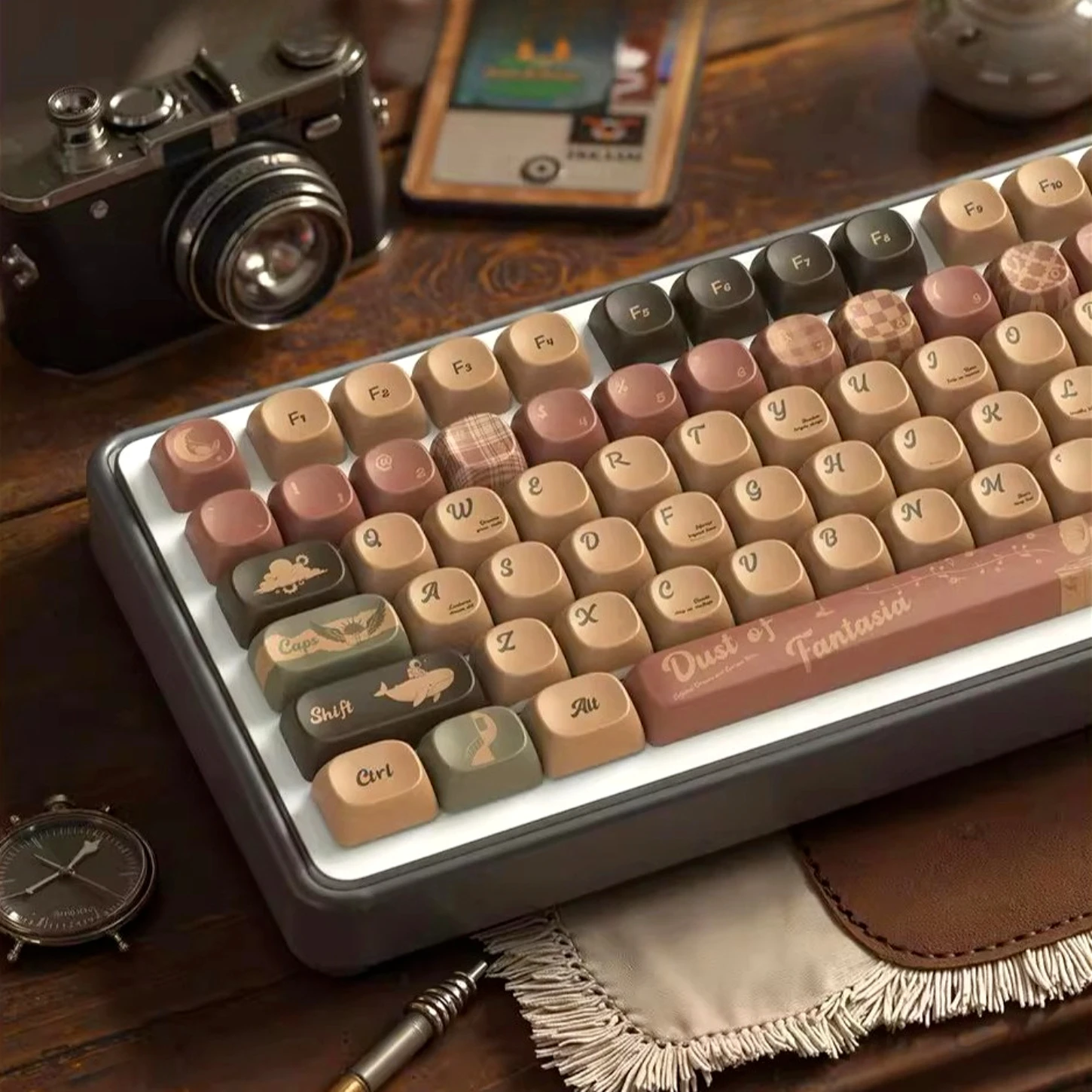 Coffee, Fantasy Dust MOA Keycap PBT 112 Key, Customized for 60/84/98/108MX Switch Mechanical Keyboard
Coffee, Fantasy Dust MOA Keycap PBT 112 Key, Customized for 60/84/98/108MX Switch Mechanical Keyboard