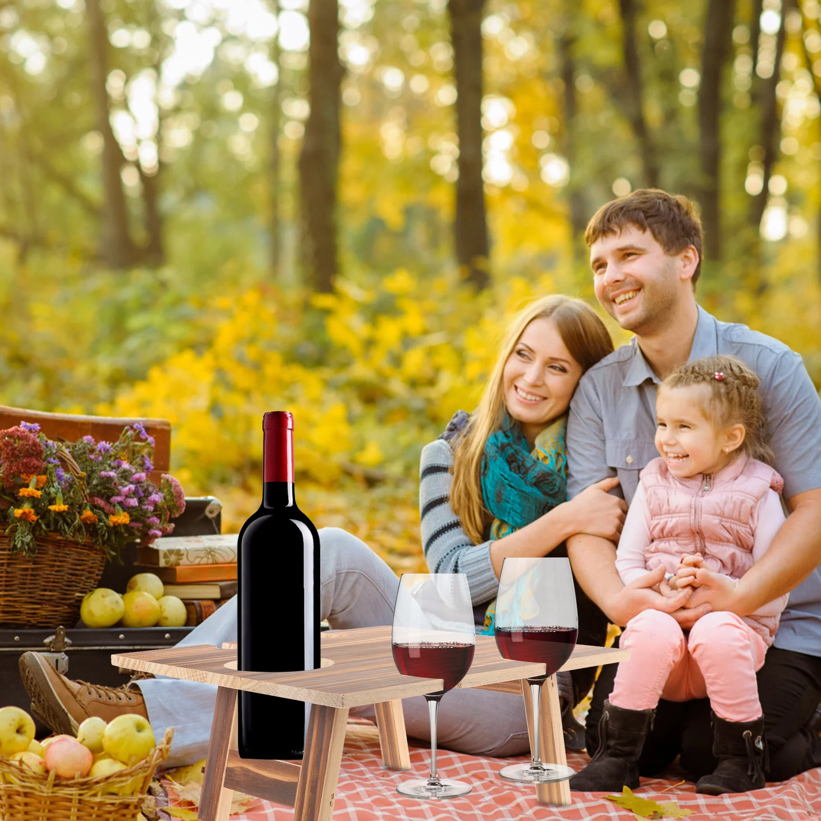 Portable Wooden Folding Wine Table Outdoor Picnic Table Goblet Holder Compact Lightweight Suitable for Beach Park Festival
Portable Wooden Folding Wine Table Outdoor Picnic Table Goblet Holder Compact Lightweight Suitable for Beach Park Festival