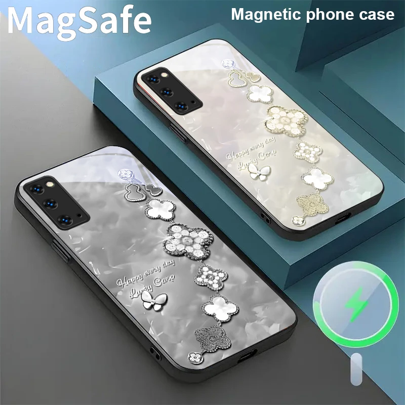 Four leaf clover flowers For Magsafe Samsung Galaxy S20 FE S21 S22 S23 Plus S24 Ultra 25 Edge S24Ultra 22Plus Glass Phone Casee
Four leaf clover flowers For Magsafe Samsung Galaxy S20 FE S21 S22 S23 Plus S24 Ultra 25 Edge S24Ultra 22Plus Glass Phone Casee