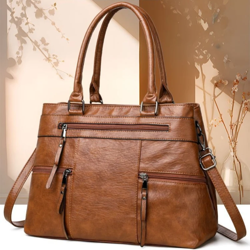 Vintage Large Capacity Mom Bag, Elegant Shoulder Crossbody Tote, Women's Top Handle Purse with Premium Retro Style
Vintage Large Capacity Mom Bag, Elegant Shoulder Crossbody Tote, Women's Top Handle Purse with Premium Retro Style