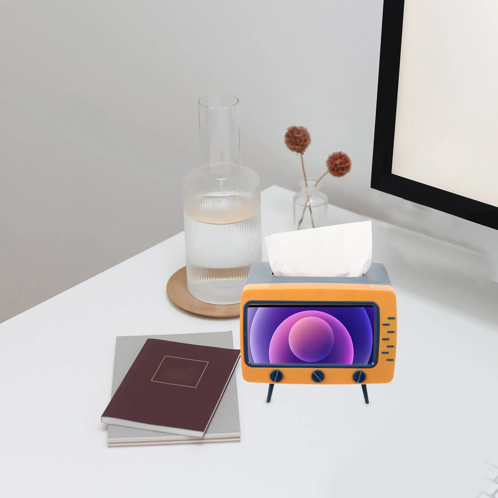 Plastic Tissue Paper Storage Desk Phone Holder Blue Phone Holder Tissue Box Back Extraction Wipe Case Home Office
Plastic Tissue Paper Storage Desk Phone Holder Blue Phone Holder Tissue Box Back Extraction Wipe Case Home Office