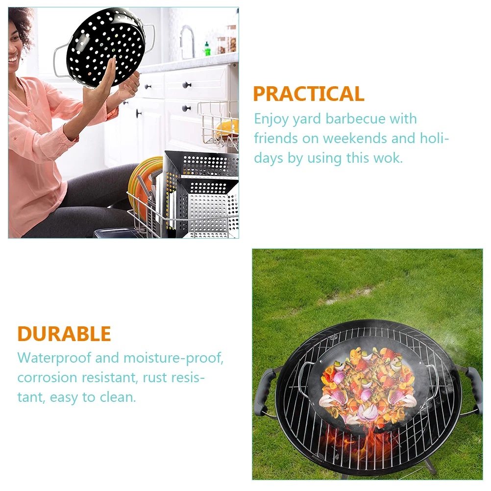 Waterproof Grill Wok Pan Carbon Steel BBQ Tray Outdoor Home Dual Handle Non-Stick Corrosion Resistant Bakeware Grilling Fish
Waterproof Grill Wok Pan Carbon Steel BBQ Tray Outdoor Home Dual Handle Non-Stick Corrosion Resistant Bakeware Grilling Fish