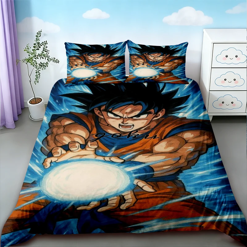 Cartoon Dragon Ball Duvet Cover Set Goku Bedding Set Soft and Comfortable for Children Bedroom Decor Queen King Size
Cartoon Dragon Ball Duvet Cover Set Goku Bedding Set Soft and Comfortable for Children Bedroom Decor Queen King Size