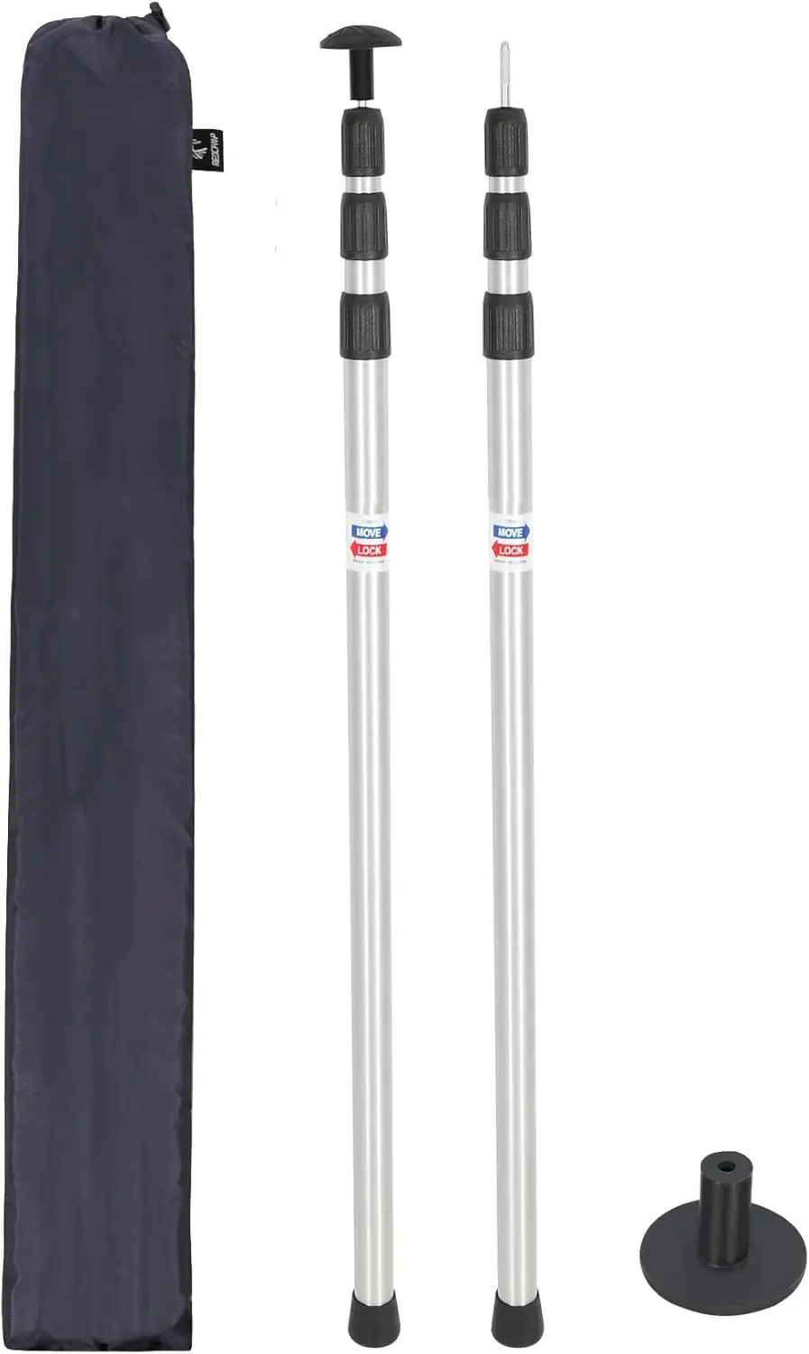 Adjustable Camping Tarp Poles, Set of 2, 90" Telescoping Lightweight Tent Poles for Shelter, Hammock Rain Fly, Awning
Adjustable Camping Tarp Poles, Set of 2, 90" Telescoping Lightweight Tent Poles for Shelter, Hammock Rain Fly, Awning