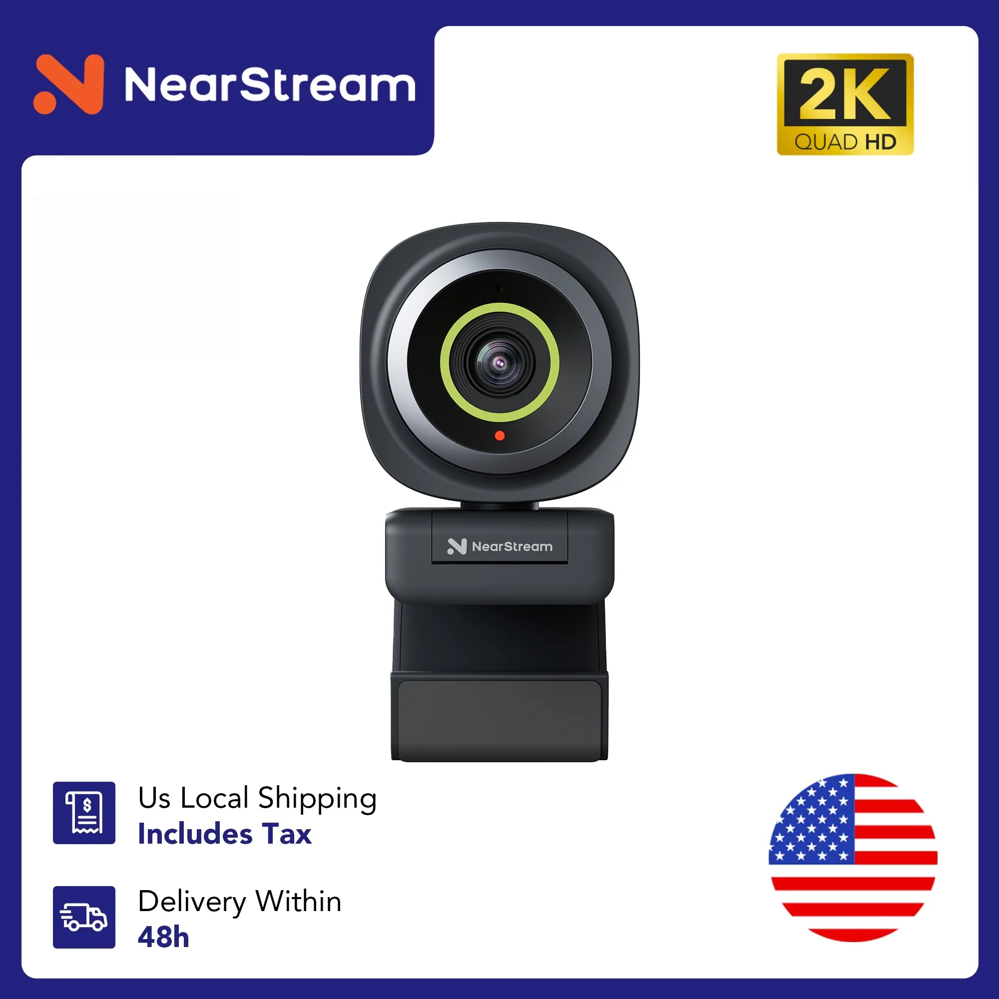 NearStream 1080P@60FPS USB Webcam with AI Noise-Canceling Microphone Software Auto Focus PC Camera With Microphone US Local Ship
NearStream 1080P@60FPS USB Webcam with AI Noise-Canceling Microphone Software Auto Focus PC Camera With Microphone US Local Ship