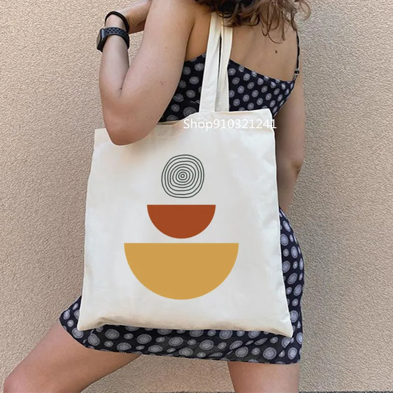 Aesthetic Circle Women Shopper bag Essential Harajuku Shopping Canvas Shopper Bag girl gift handbag fashion Tote Shoulder Bag
Aesthetic Circle Women Shopper bag Essential Harajuku Shopping Canvas Shopper Bag girl gift handbag fashion Tote Shoulder Bag
