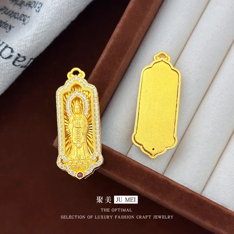 Gold Shop Same Style 9999 24K Real Gold Men's and Women's Gold Pendant Five Square Guanyin Dot Diamond Fashion Gift Luxury Jewel
Gold Shop Same Style 9999 24K Real Gold Men's and Women's Gold Pendant Five Square Guanyin Dot Diamond Fashion Gift Luxury Jewel