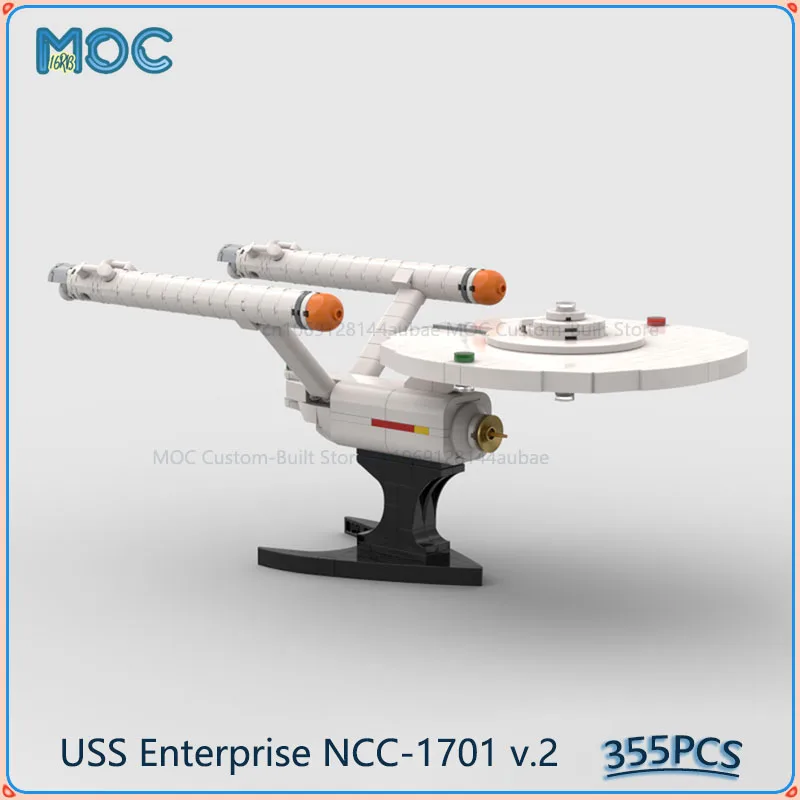 MOC Building Blocks 1:900 Scale USS Enterprise NCC-1701 v.2 Model DIY Assemble Bricks Space Display Collection Toys Gifts 355PCS
MOC Building Blocks 1:900 Scale USS Enterprise NCC-1701 v.2 Model DIY Assemble Bricks Space Display Collection Toys Gifts 355PCS