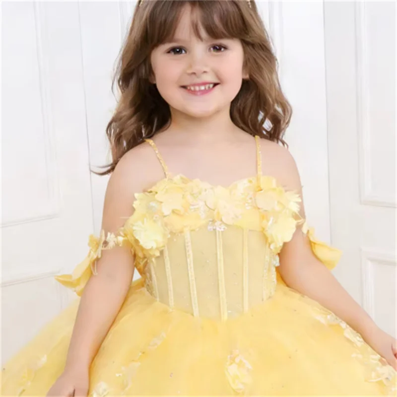 Customized Yellow Flower Girl Dress for Wedding Appliques High Waist Floor Length Elegant Kids Birthday First Communion Gown
Customized Yellow Flower Girl Dress for Wedding Appliques High Waist Floor Length Elegant Kids Birthday First Communion Gown