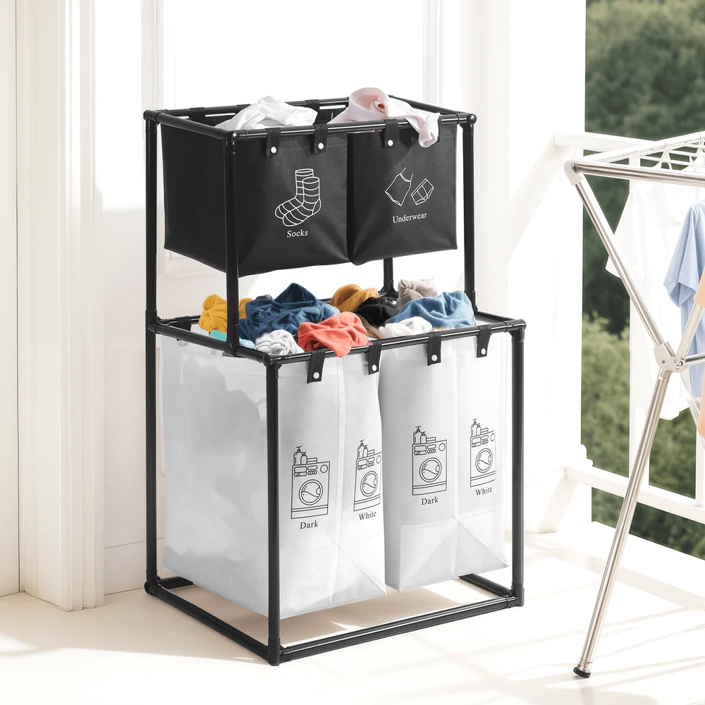 Laundry Hamper, Laundry Basket With 4 Removable Laundry Sorter Bags For Storage Dirty Clothes, Toy, Laundry Room, Bedroom, Bath
Laundry Hamper, Laundry Basket With 4 Removable Laundry Sorter Bags For Storage Dirty Clothes, Toy, Laundry Room, Bedroom, Bath