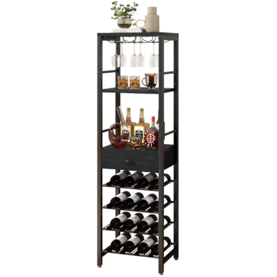 Wine Rack Freestanding Floor Bar Cabinet for Liquor and Glasses Coffee Bar Cabinet 4-Tier Wood bar Cabinet Glass Holder and Sto
Wine Rack Freestanding Floor Bar Cabinet for Liquor and Glasses Coffee Bar Cabinet 4-Tier Wood bar Cabinet Glass Holder and Sto