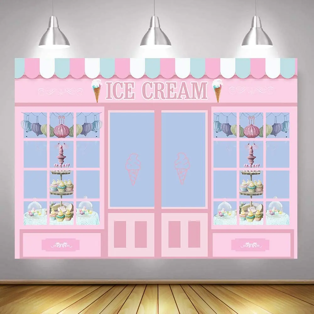 Ice Cream Photography Backdrop Cute Pink Photo Studio Parlor Door Window Cake Princess Birthday Party Banner Vinyl Background
Ice Cream Photography Backdrop Cute Pink Photo Studio Parlor Door Window Cake Princess Birthday Party Banner Vinyl Background