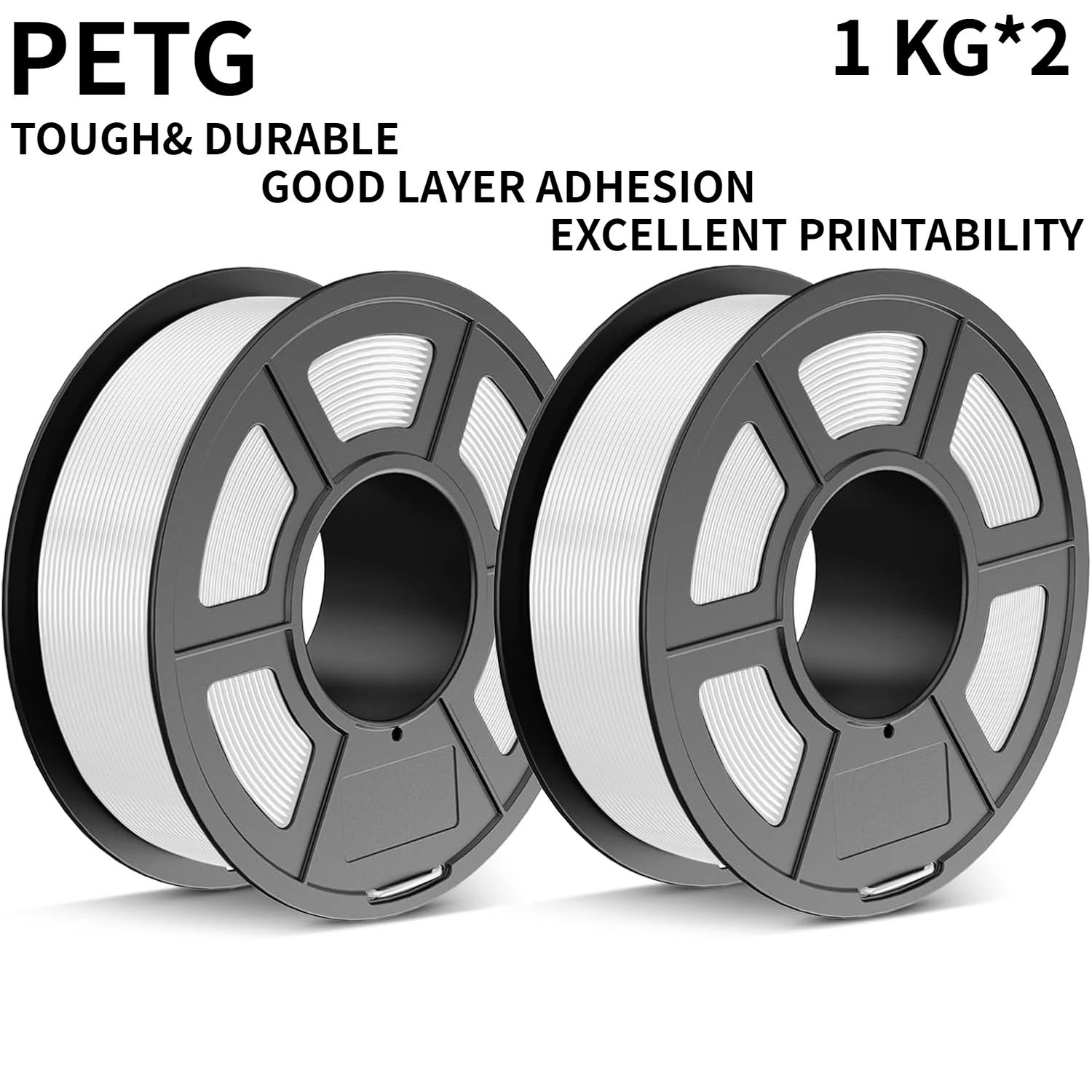 PETG Filament 1.75mm 2KG, Strong Toughness PETG 3D Printer Filament, Fits for Most FDM 3D Printers(White, White)
PETG Filament 1.75mm 2KG, Strong Toughness PETG 3D Printer Filament, Fits for Most FDM 3D Printers(White, White)