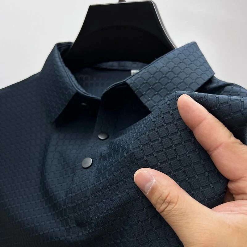 Fashion Waffle White Short Sleeved T-shirt Men's Lapel 2023 Summer Youth High-end Ice Silk Breathable Casual Polo Shirt M-4XL
Fashion Waffle White Short Sleeved T-shirt Men's Lapel 2023 Summer Youth High-end Ice Silk Breathable Casual Polo Shirt M-4XL