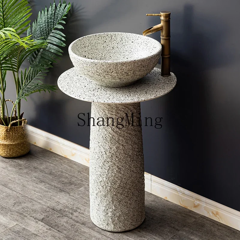 CL ceramic household column basin, courtyard face wash floor type retro balcony wash basin integrated
CL ceramic household column basin, courtyard face wash floor type retro balcony wash basin integrated