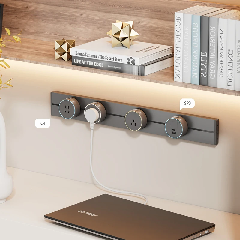 Factory High-quality Aluminum Alloy High-end Office Desk Power Rail System with USB A+C Power Sockets Fast Charging
Factory High-quality Aluminum Alloy High-end Office Desk Power Rail System with USB A+C Power Sockets Fast Charging