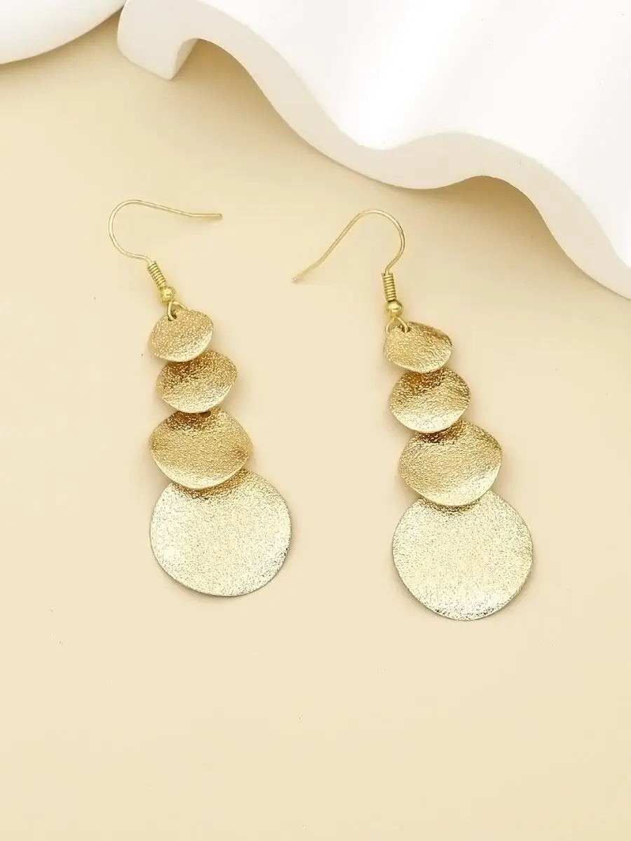 1 Pair European And American Style Gold & Silver Plated Metal Long Geometric Circular Tassel Earrings, Fashionable For Holiday,
1 Pair European And American Style Gold & Silver Plated Metal Long Geometric Circular Tassel Earrings, Fashionable For Holiday,