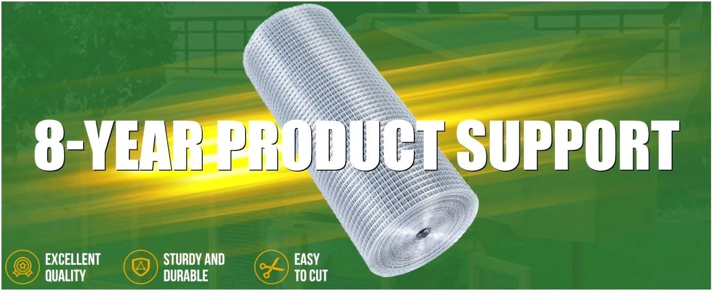 Double-Layer Hot-Dip Galvanized Hardware Cloth Roll – Durable, Rust-Resistant Mesh for Chicken Coops, Garden Fencing, Rabbit Hut
Double-Layer Hot-Dip Galvanized Hardware Cloth Roll – Durable, Rust-Resistant Mesh for Chicken Coops, Garden Fencing, Rabbit Hut