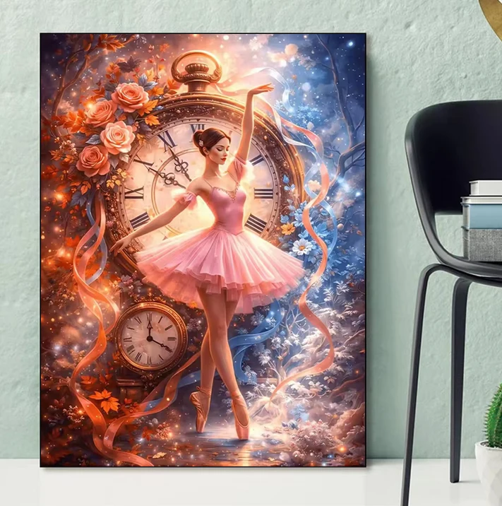 Girl Ballet Diamond Painting Kit Clocks Full Round Cross Stitch 5D Diy Diamond Embroidery Mosaic Portrait Art Home Decoration
Girl Ballet Diamond Painting Kit Clocks Full Round Cross Stitch 5D Diy Diamond Embroidery Mosaic Portrait Art Home Decoration