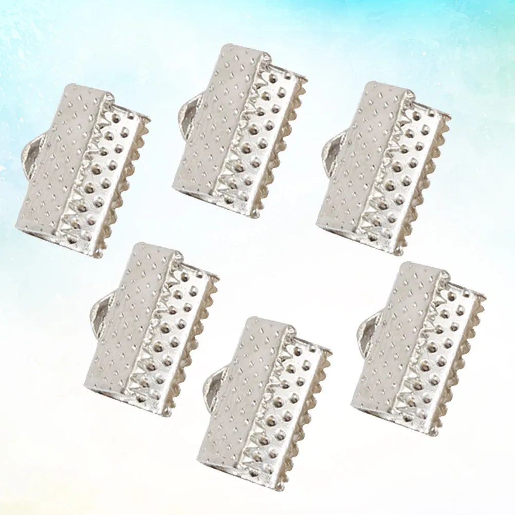 100Pcs 1.6cm Textured Crimp End Clamps Plated Metal Ribbon Ends for Lace Flat Cords Bookmark Arts Crafts DIY Jewelry
100Pcs 1.6cm Textured Crimp End Clamps Plated Metal Ribbon Ends for Lace Flat Cords Bookmark Arts Crafts DIY Jewelry