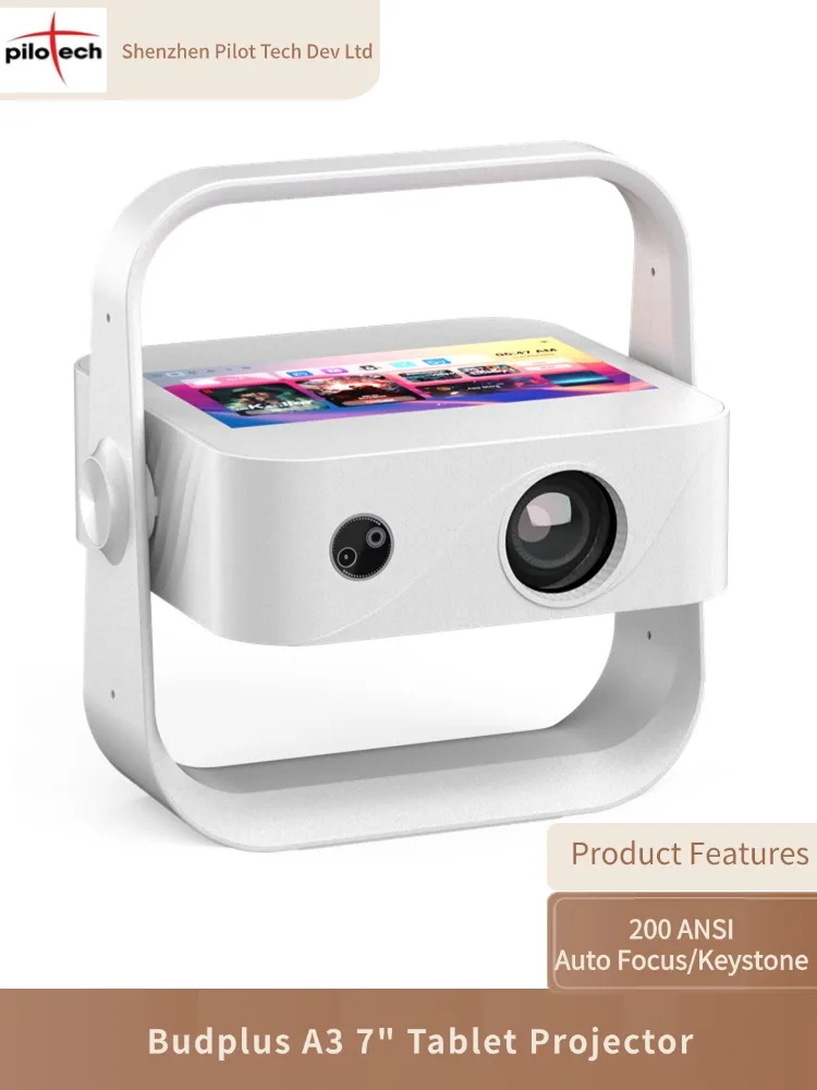 7-дюймовый планшетный проектор Budplus A3, 1080P, автофокус/ключевой камень, 200 ANSI, Android 12, WiFi BT 5.4
7-дюймовый планшетный проектор Budplus A3, 1080P, автофокус/ключевой камень, 200 ANSI, Android 12, WiFi BT 5.4