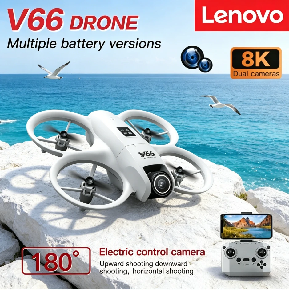 Дрон Lenovo V66 Mini 8K RC с профессиональной камерой, складной, с функцией обхода препятствий, вертолет 180 ° Детские игрушки Flip Micro Aircraft
Дрон Lenovo V66 Mini 8K RC с профессиональной камерой, складной, с функцией обхода препятствий, вертолет 180 ° Детские игрушки Flip Micro Aircraft